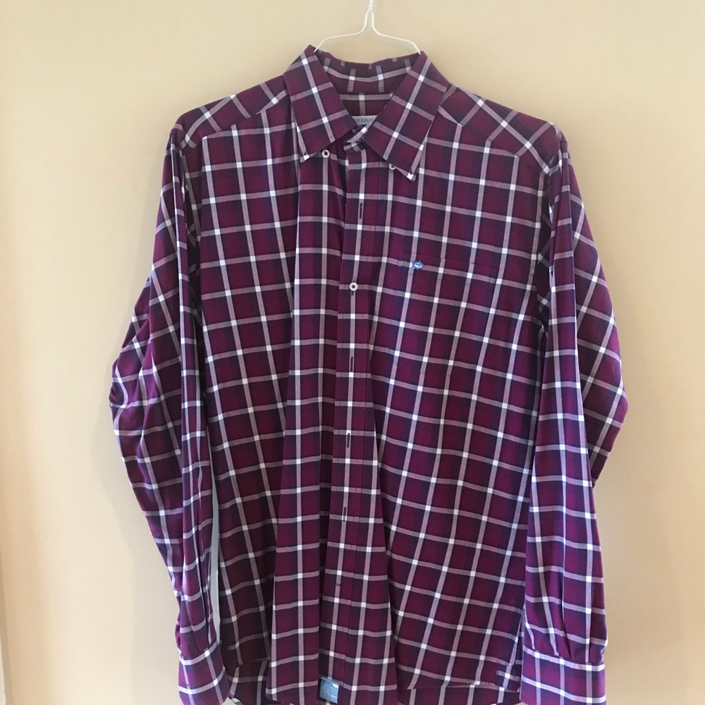 Southern Tide men’s plaid dress shirt